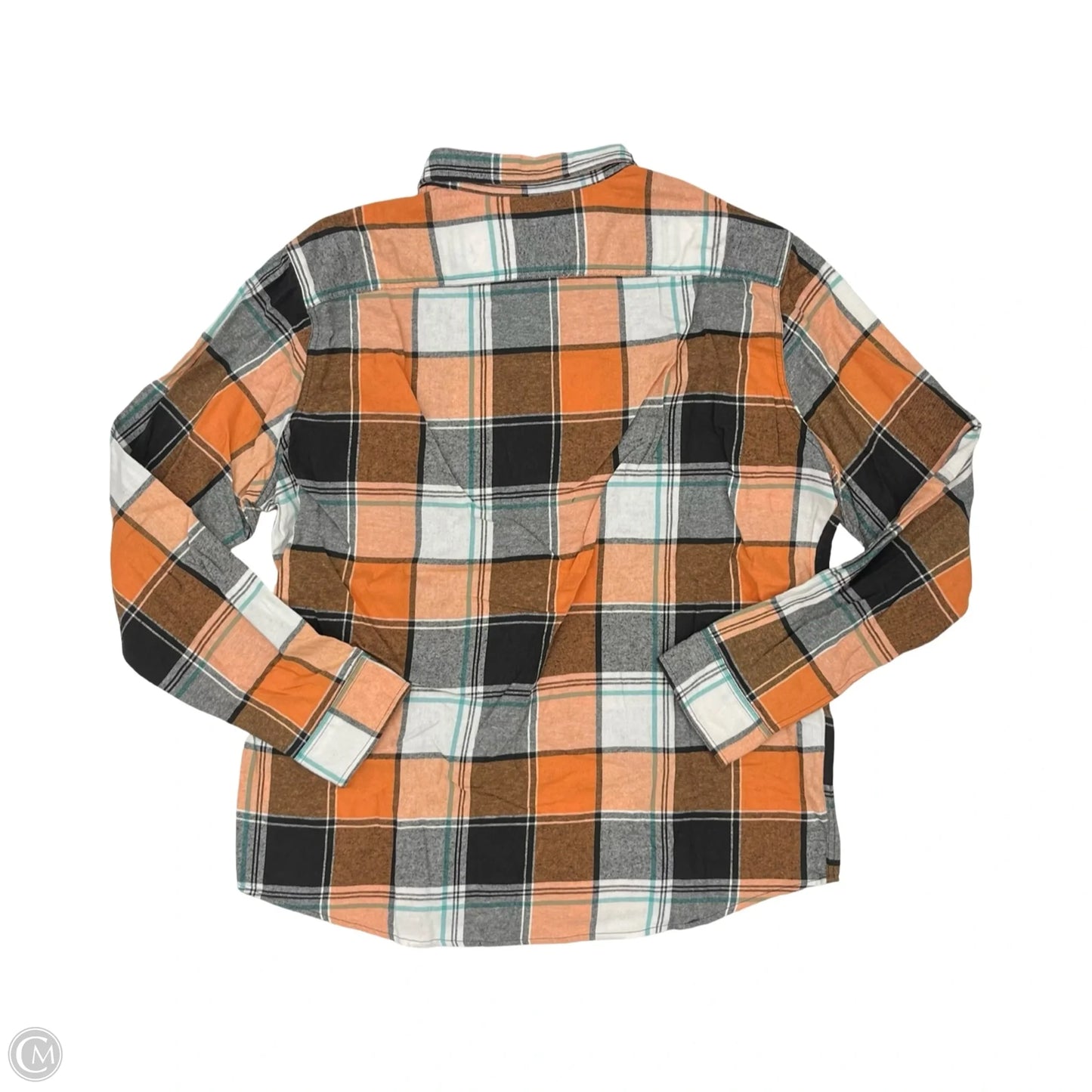 Blouse Long Sleeve By Sonoma In Black & Orange, Size: Xxl