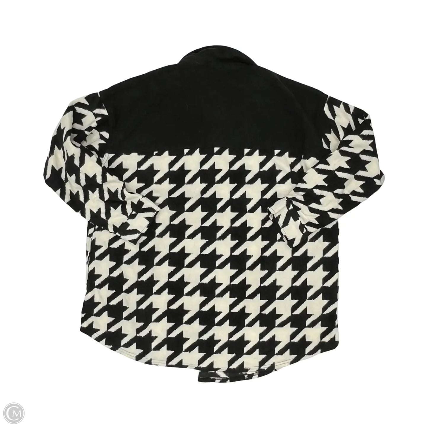 Jacket Shirt By Maurices In Black & White, Size: 1x