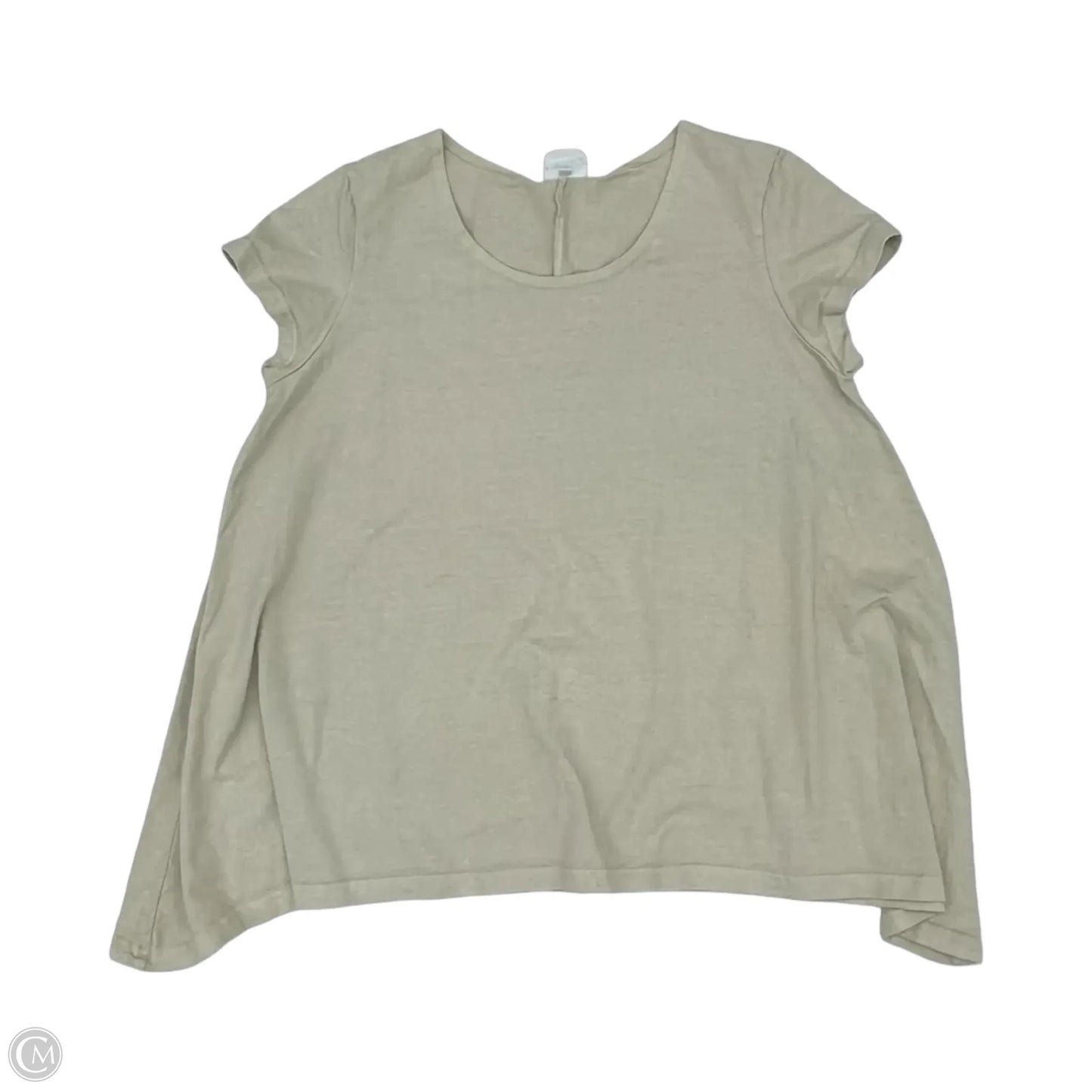 Tunic Short Sleeve By Cmb In Tan, Size: L