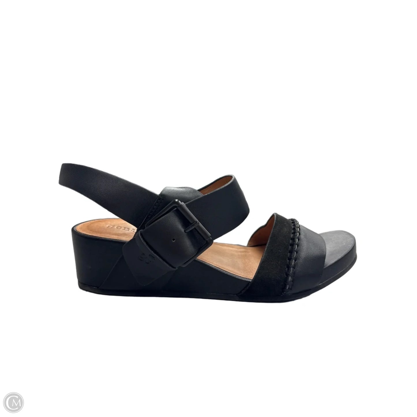 Sandals Heels Wedge By Gentle Souls In Black, Size: 9