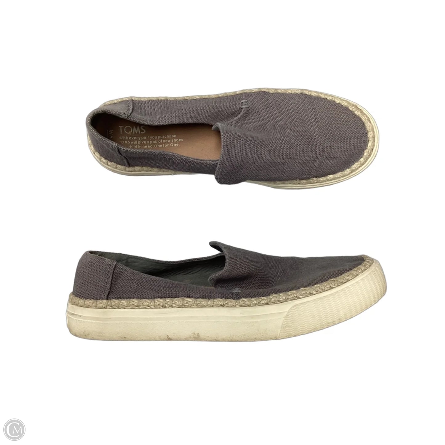 Shoes Flats By Toms In Grey, Size: 8.5