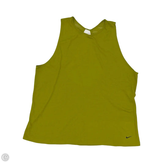 Athletic Tank Top By Nike Apparel In Green, Size: Xxl