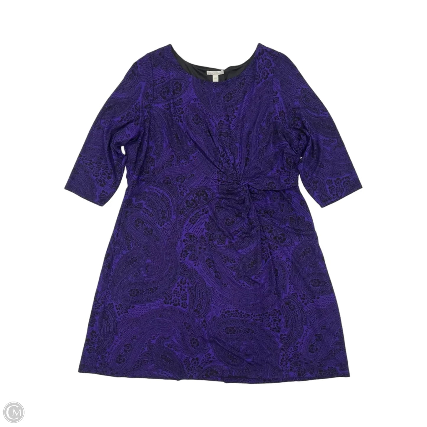 Dress Party Midi By Dana Buchman In Purple, Size: 2x