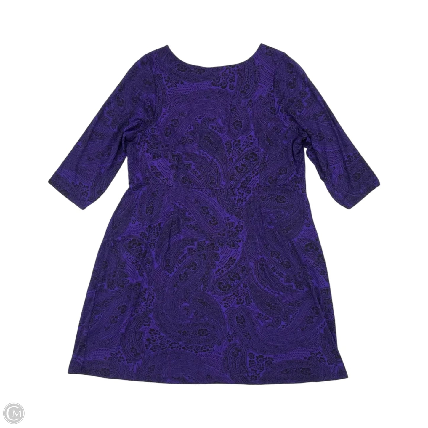 Dress Party Midi By Dana Buchman In Purple, Size: 2x