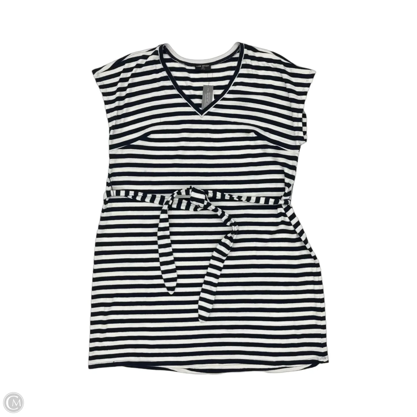Dress Casual Short By Lane Bryant In Blue & White, Size: 3x