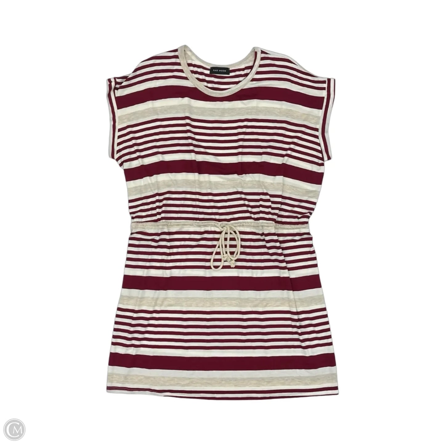 Dress Casual Short By Rae Mode In Cream & Red, Size: 3x