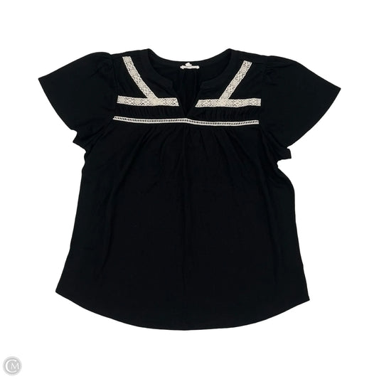 Top Short Sleeve By Maurices In Black, Size: Xl