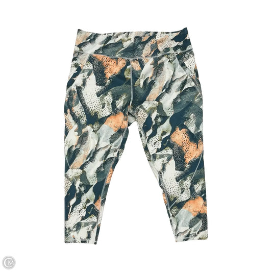 Athletic Leggings Capris By Flx In Green, Size: 2x
