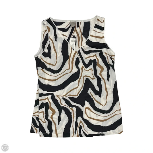 Blouse Sleeveless By Chicos In Black & White, Size: S