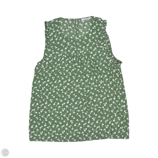 Blouse Sleeveless By Staccato In Green, Size: M
