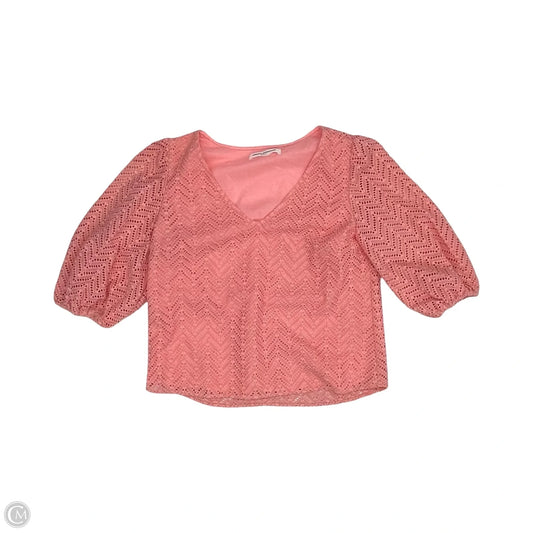 Blouse Short Sleeve By Amanda Uprichard In Peach, Size: M