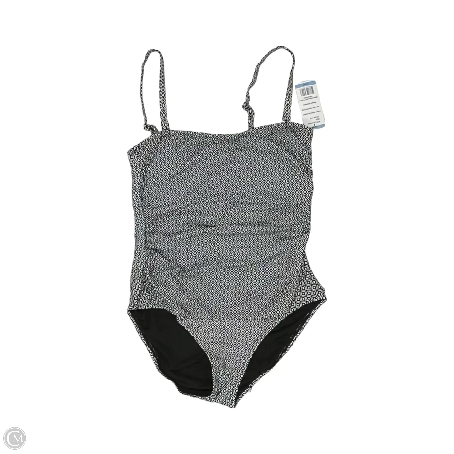 Swimsuit By Dkny In Black & White, Size: L