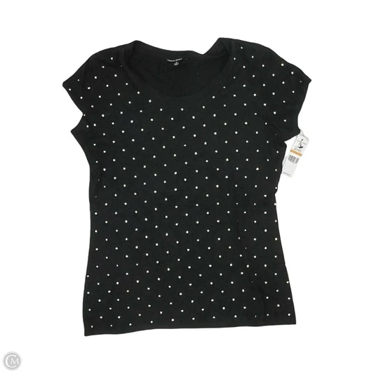 Top Short Sleeve By Chaus In Black, Size: S
