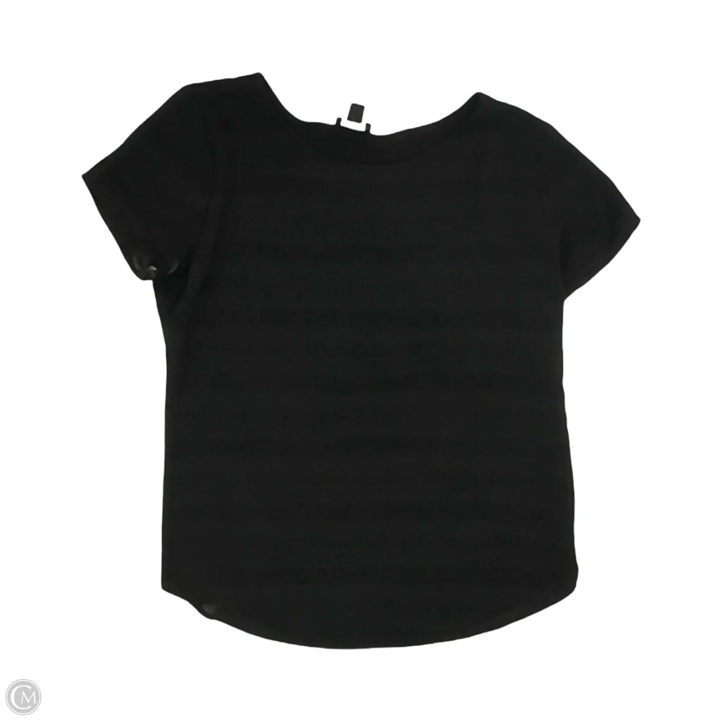 Blouse Short Sleeve By Ann Taylor In Black, Size: S