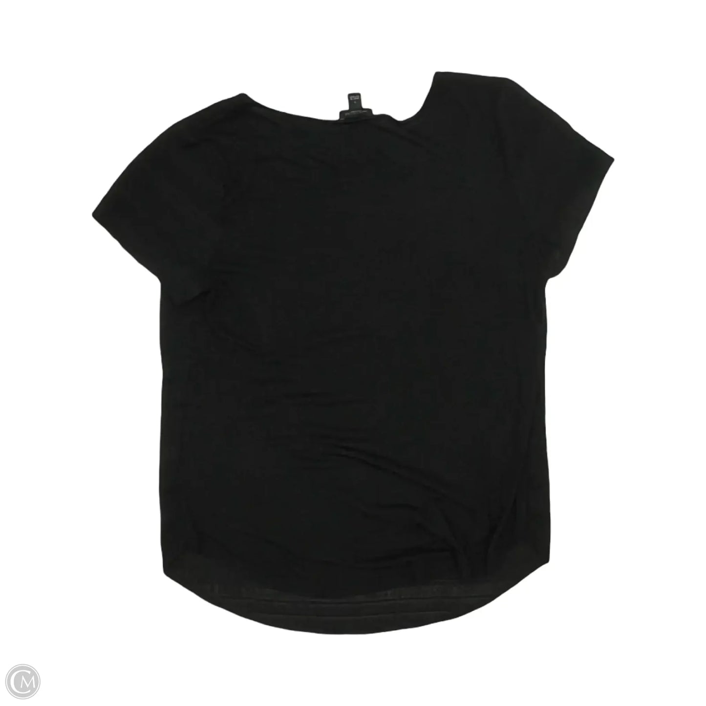 Blouse Short Sleeve By Ann Taylor In Black, Size: S
