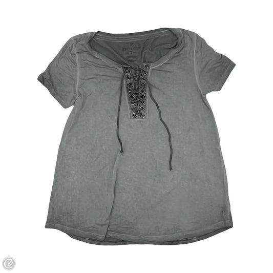 Top Short Sleeve By American Eagle In Grey, Size: S