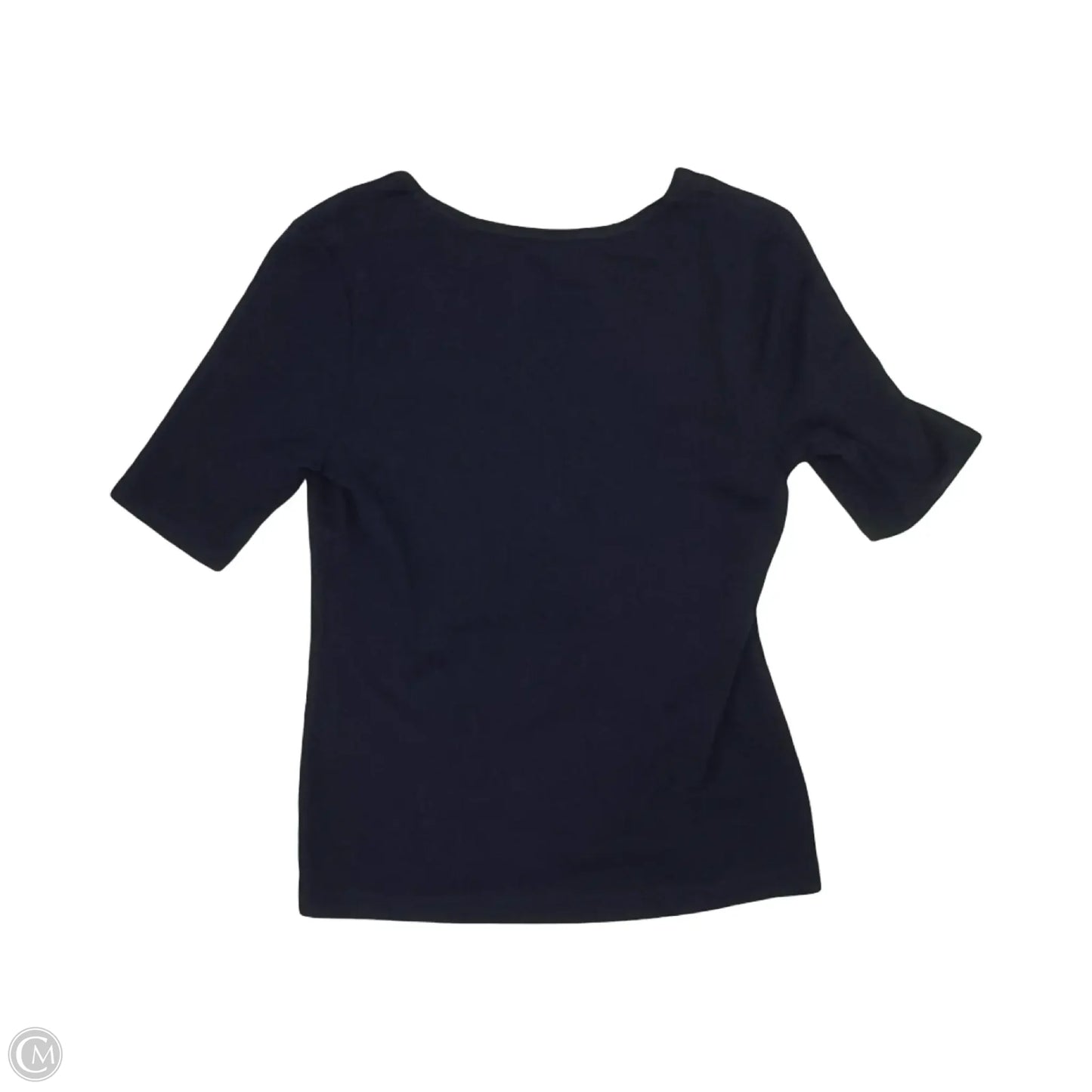 Top Short Sleeve Basic By Talbots In Navy, Size: S