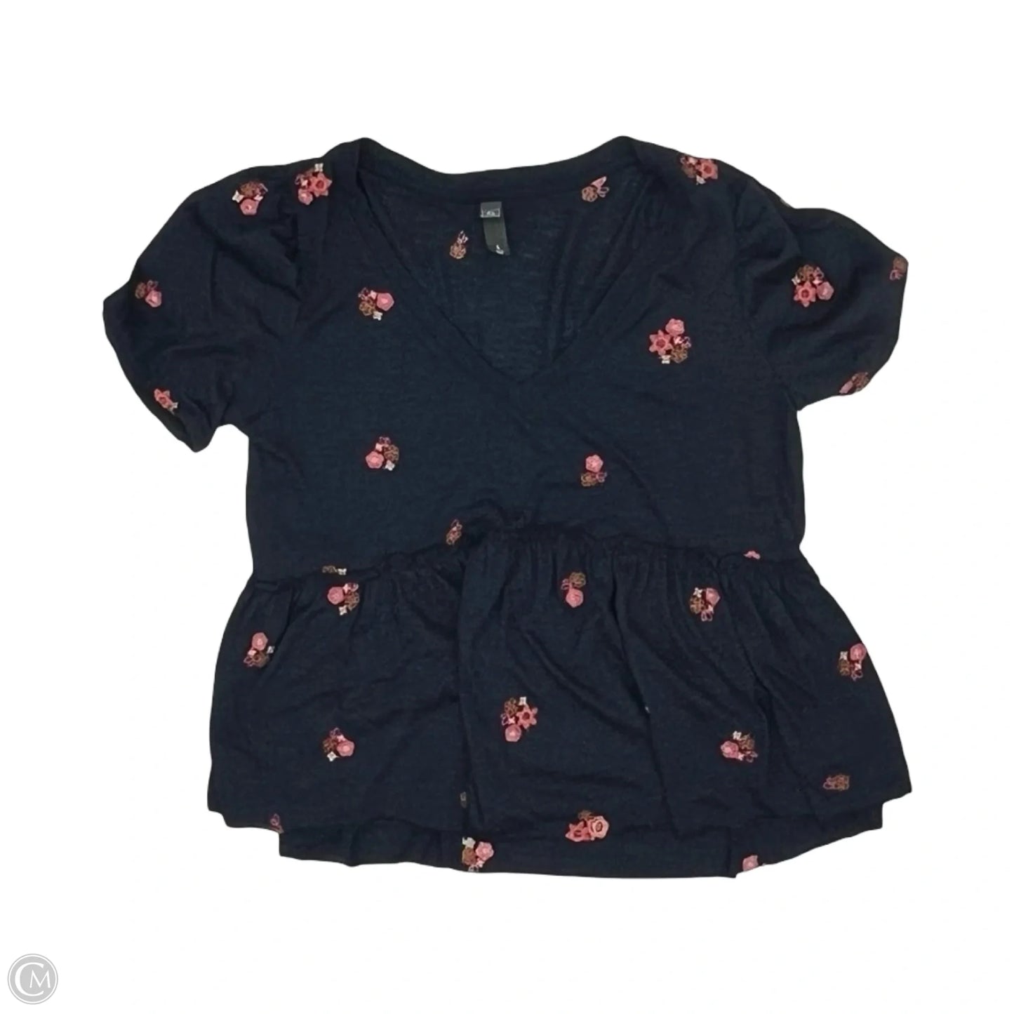 Top Short Sleeve By Alya In Blue, Size: S