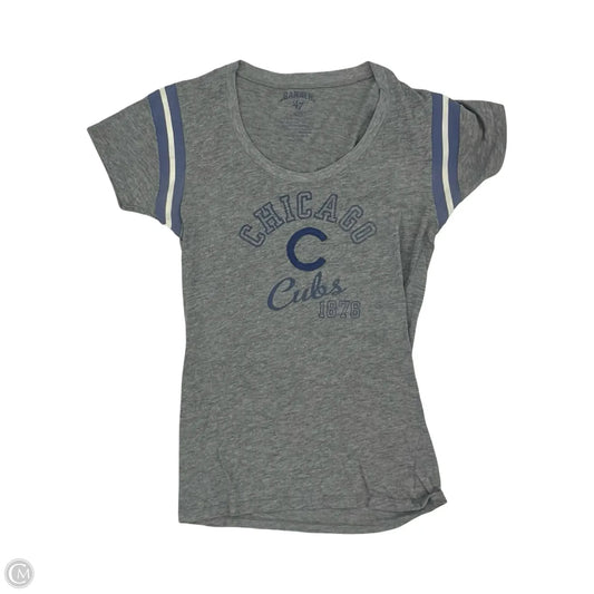 Athletic Top Short Sleeve By Clothes Mentor In Grey, Size: M