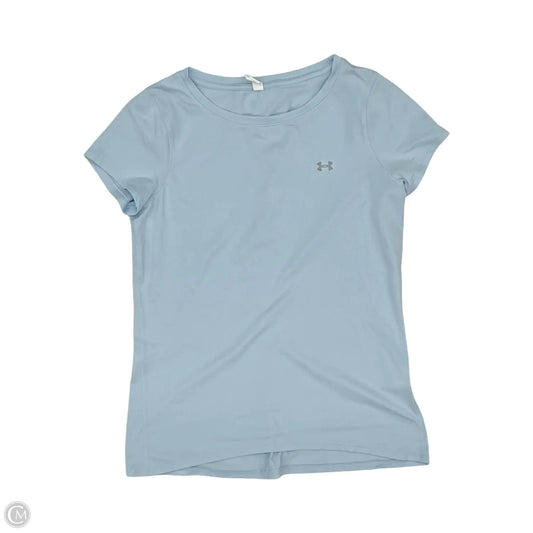 Athletic Top Short Sleeve By Under Armour In Blue, Size: M