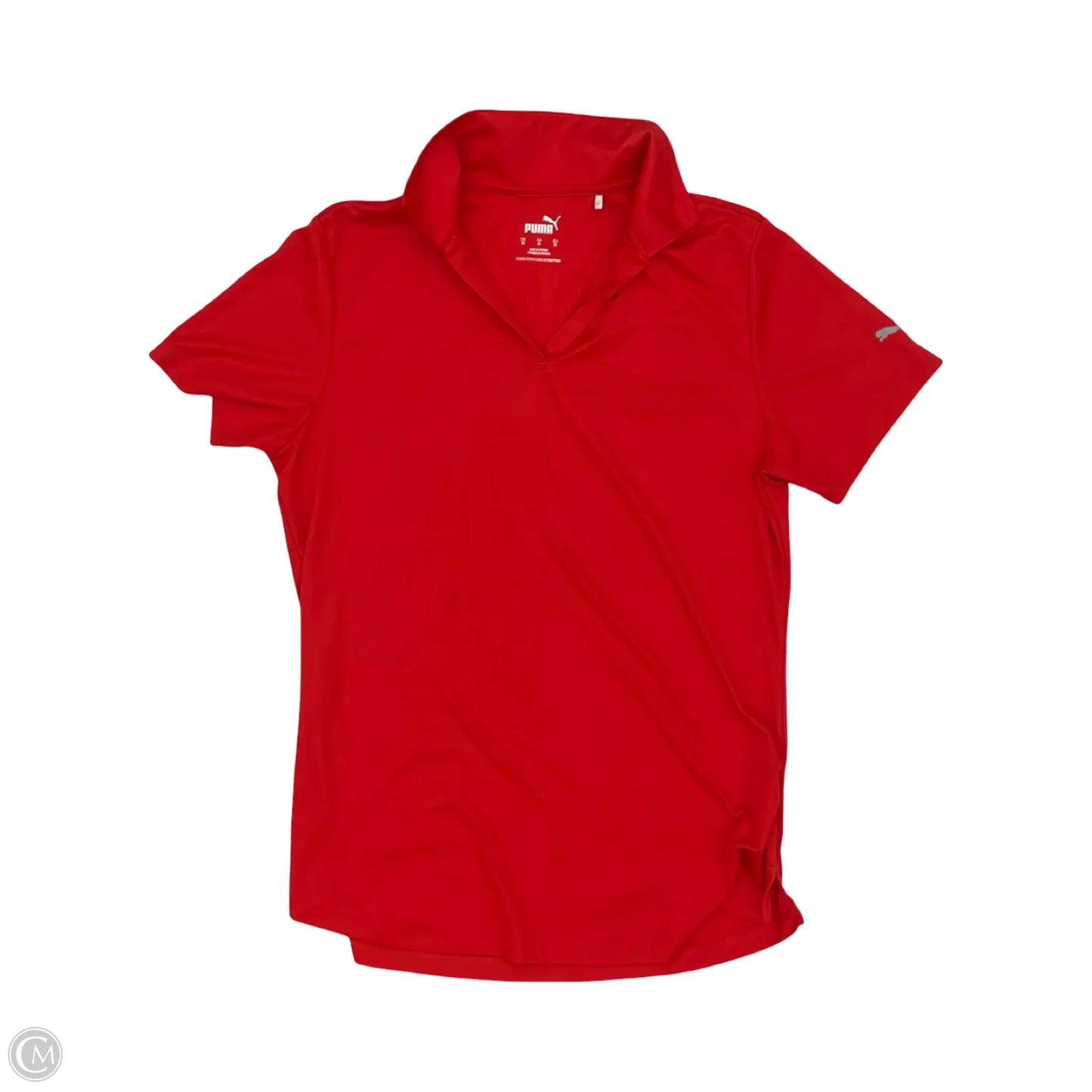 Athletic Top Short Sleeve By Puma In Red, Size: M