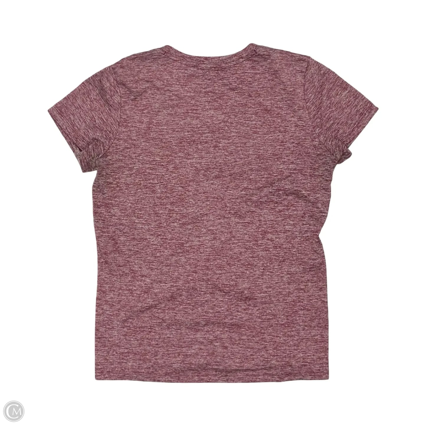 Athletic Top Short Sleeve By Under Armour In Maroon, Size: M