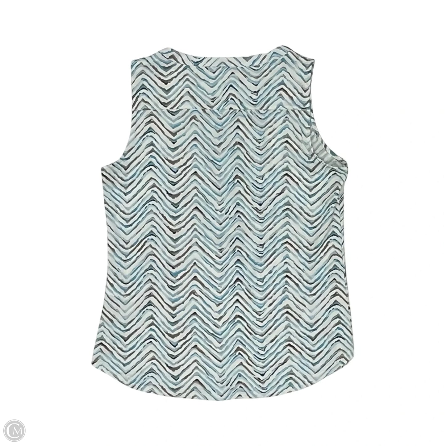 Blouse Sleeveless By White House Black Market In Blue & White, Size: S