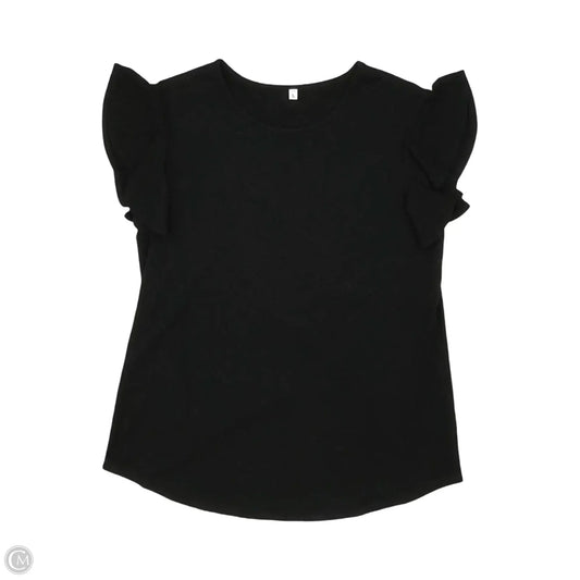 Top Short Sleeve By Cme In Black, Size: L