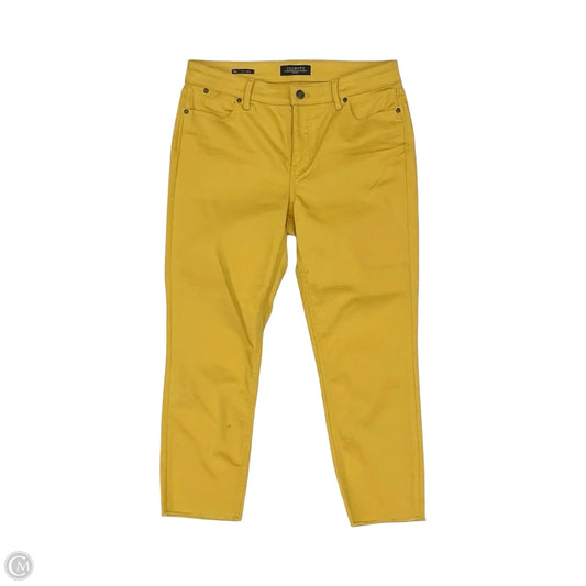 Jeans Straight By Talbots In Yellow Denim, Size: 10p