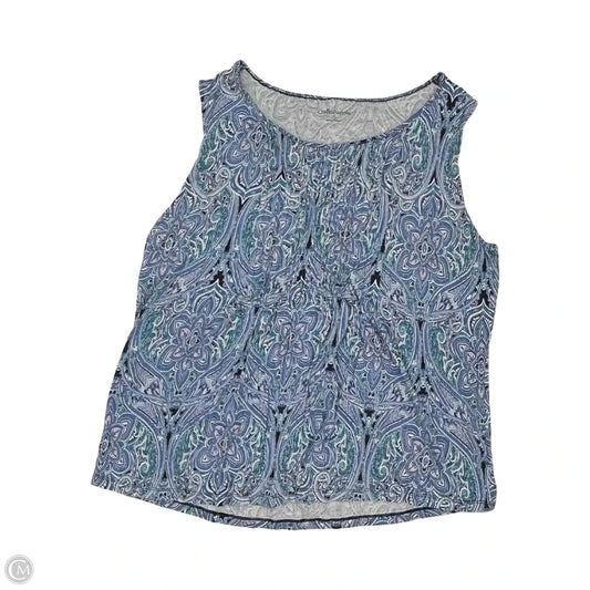 Top Sleeveless By Croft And Barrow In Blue & Purple, Size: 2x