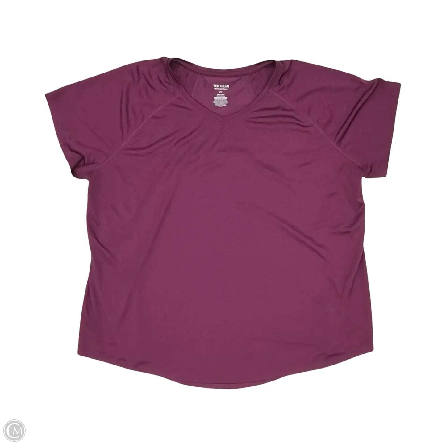 Athletic Top Short Sleeve By Tek Gear In Purple, Size: 2x
