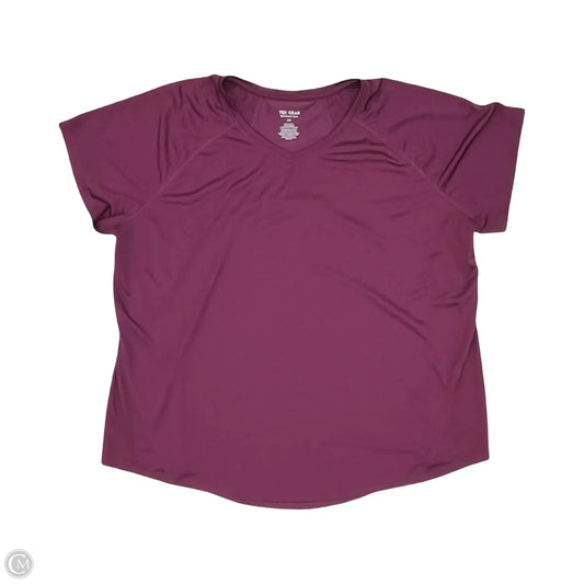 Athletic Top Short Sleeve By Tek Gear In Purple, Size: 2x