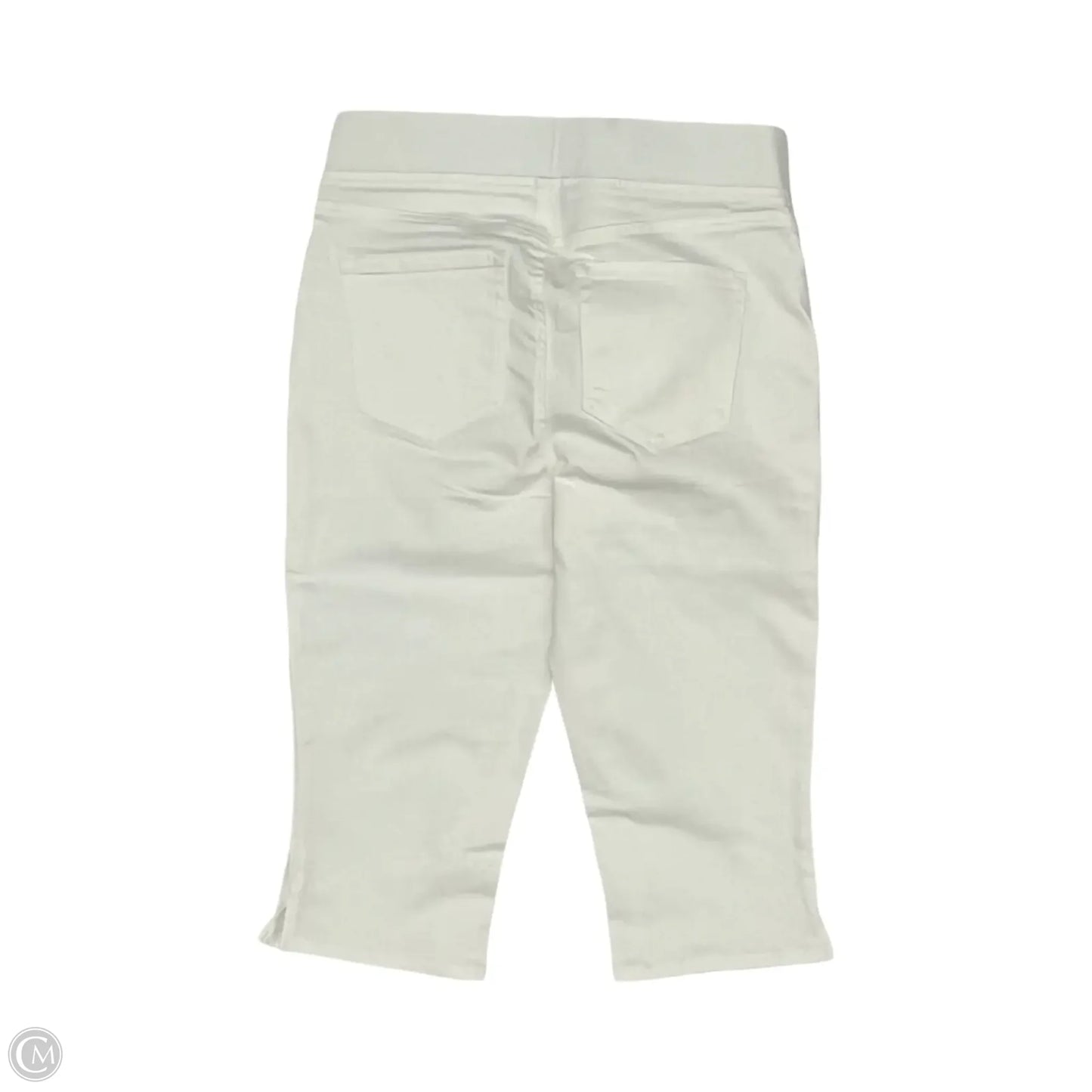 Jeans Cropped By Talbots In White Denim, Size: 8