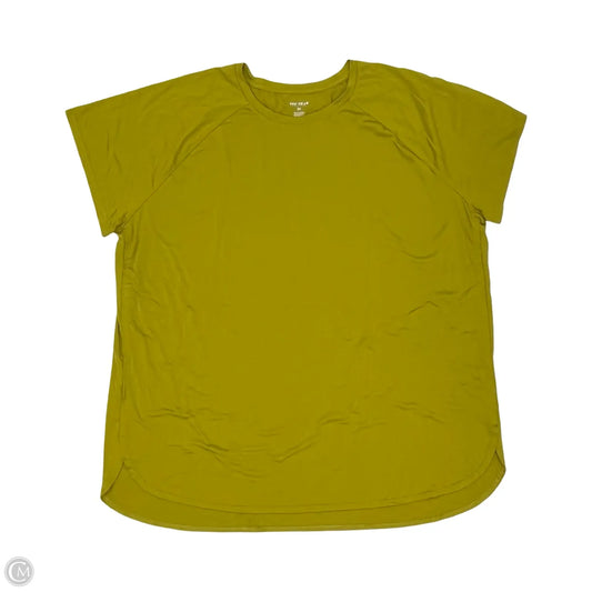 Athletic Top Short Sleeve By Tek Gear In Chartreuse, Size: 3x