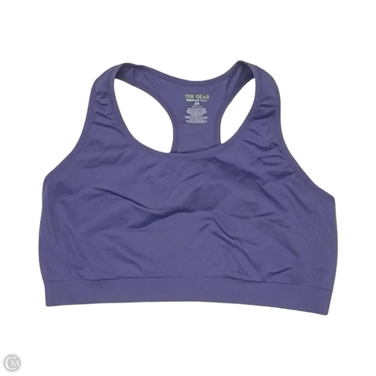 Athletic Bra By Tek Gear In Purple, Size: 2x