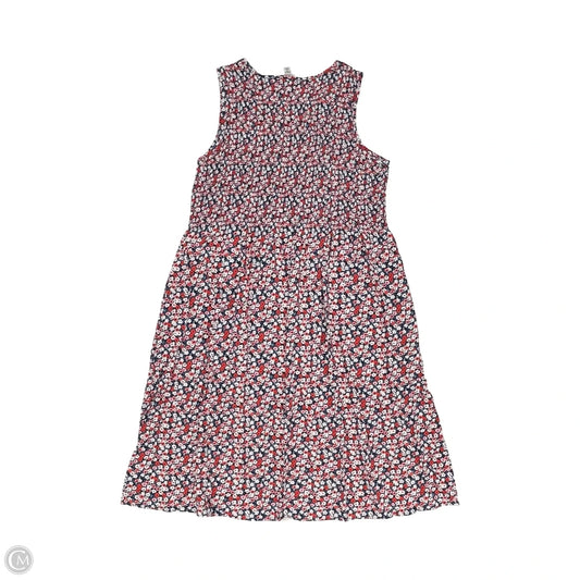 Dress Casual Midi By Croft And Barrow In Blue & Red & White, Size: 3x