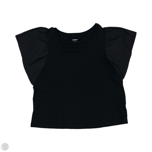 Blouse Short Sleeve By Old Navy In Black, Size: L