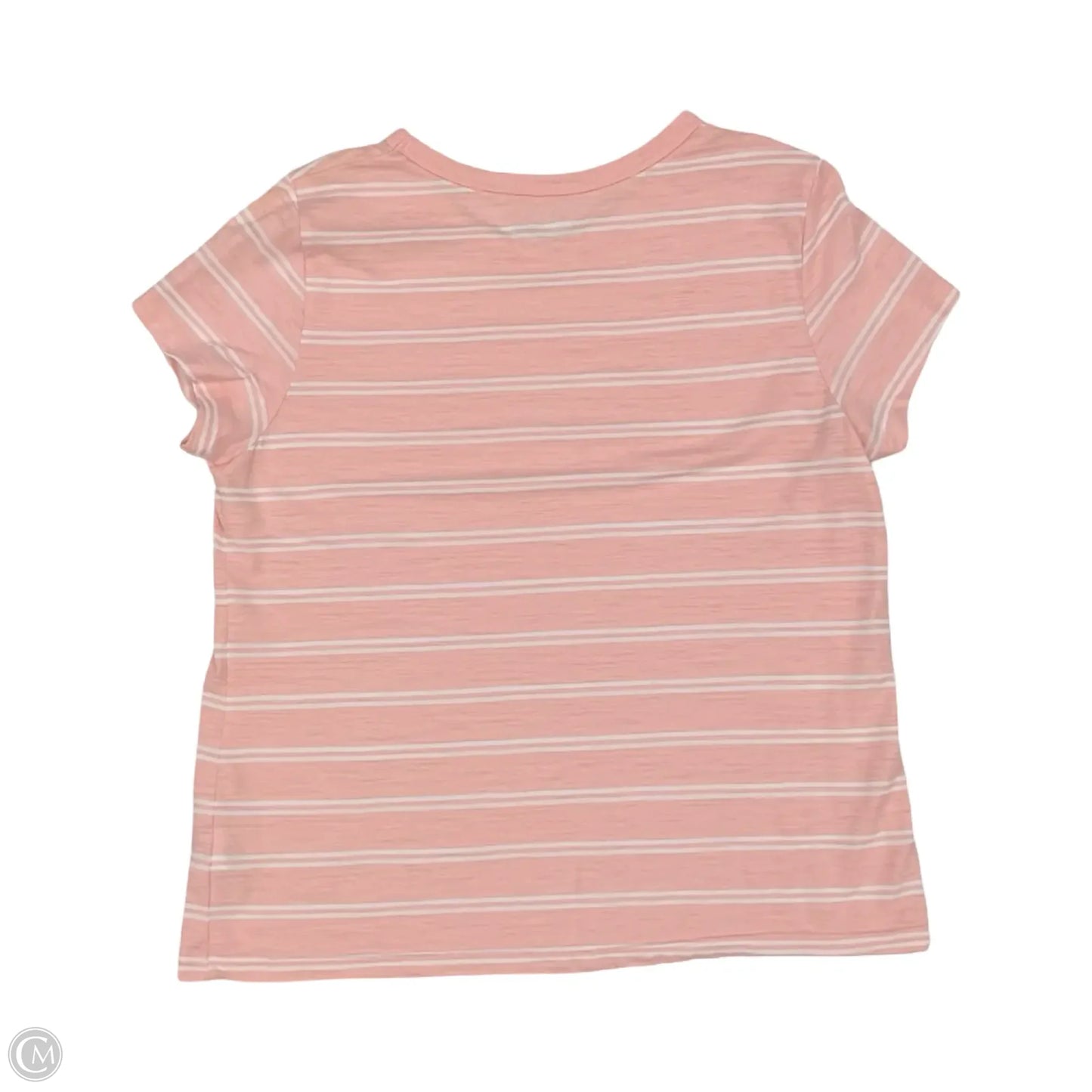Top Short Sleeve By Time And Tru In Pink & White, Size: S