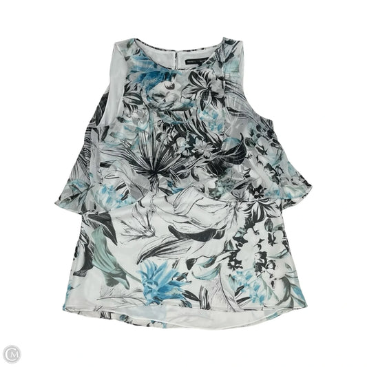 Blouse Sleeveless By White House Black Market In Blue & White, Size: S