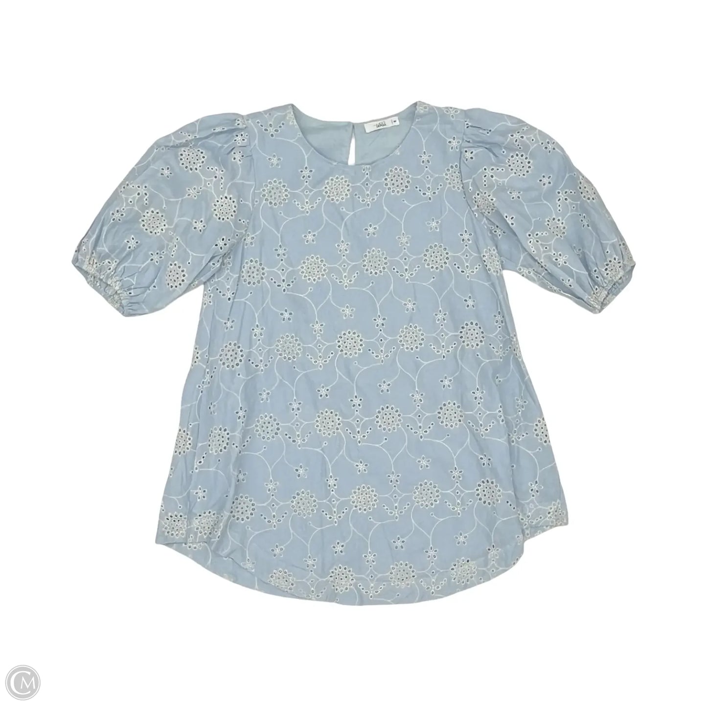 Dress Party Short By Clothes Mentor In Blue & White, Size: M
