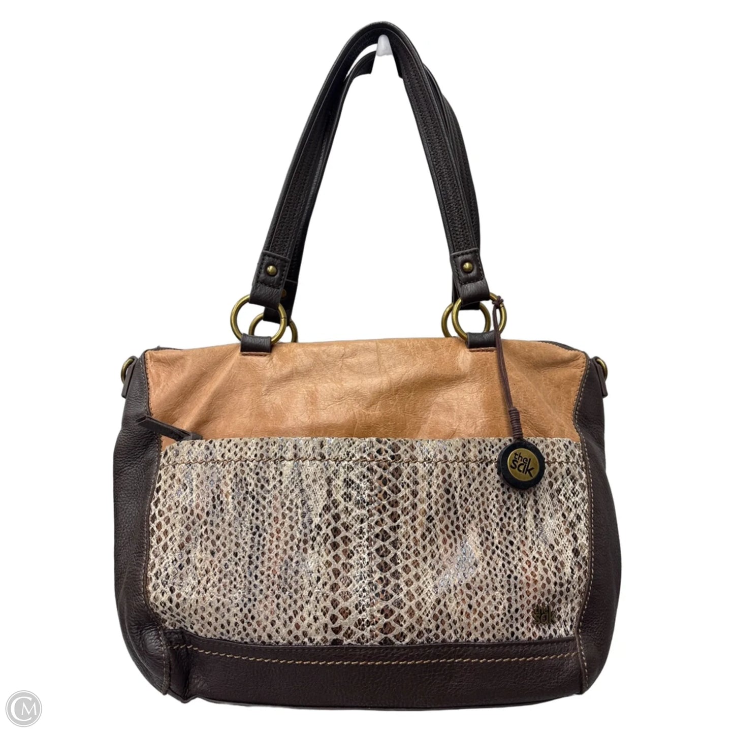 Handbag Leather By The Sak, Size: Medium