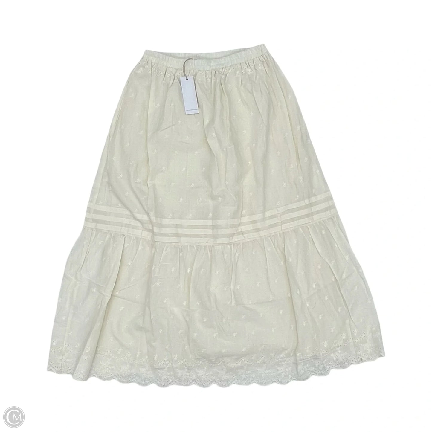Skirt Maxi By Cmb In Cream, Size: S
