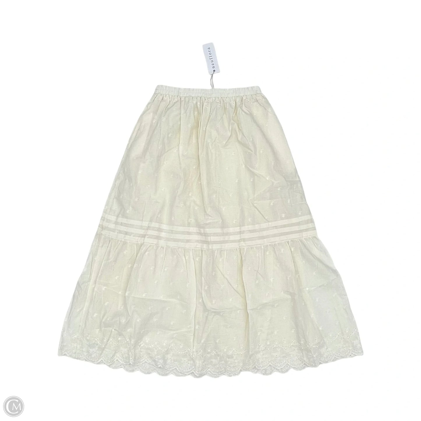 Skirt Maxi By Cmb In Cream, Size: S