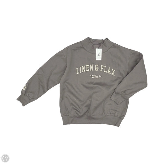 Sweatshirt Collar By Cmb In Grey, Size: M
