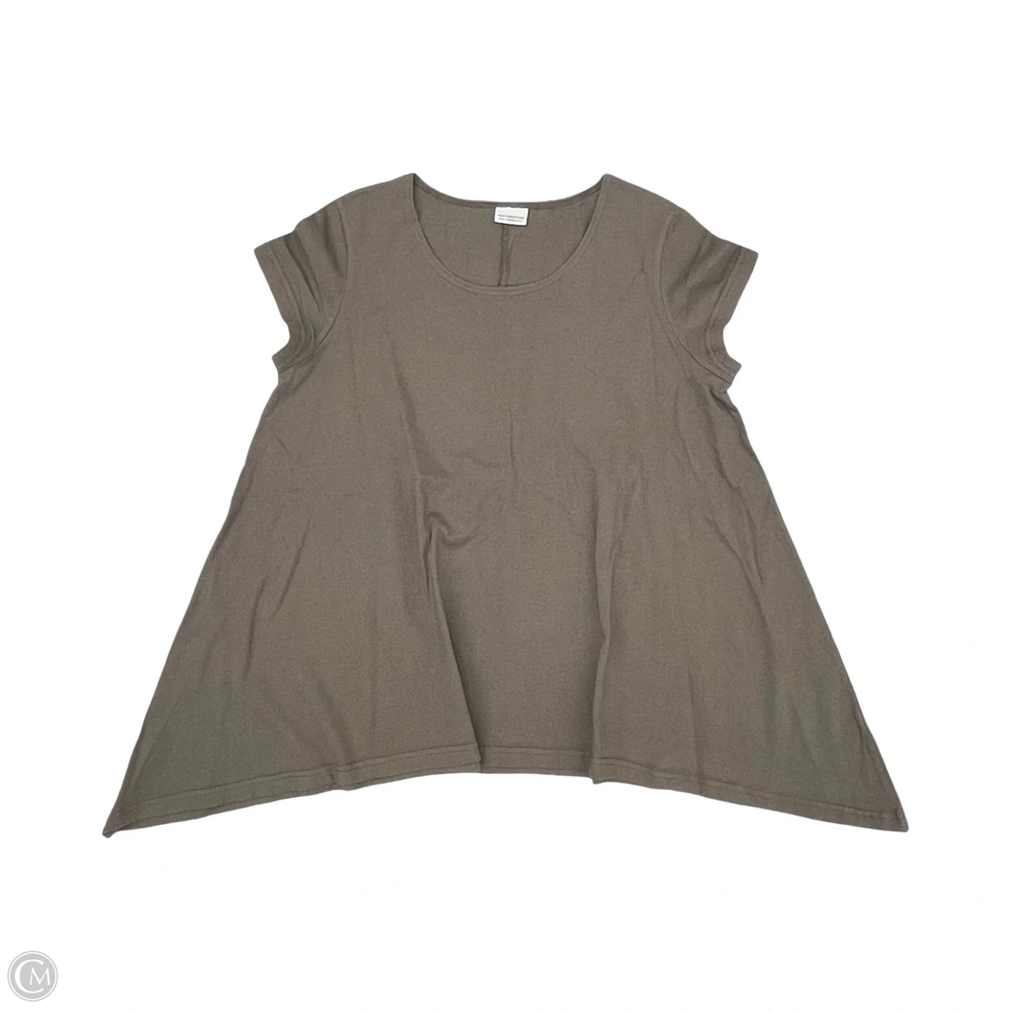 Top Short Sleeve By Cmb In Brown, Size: L