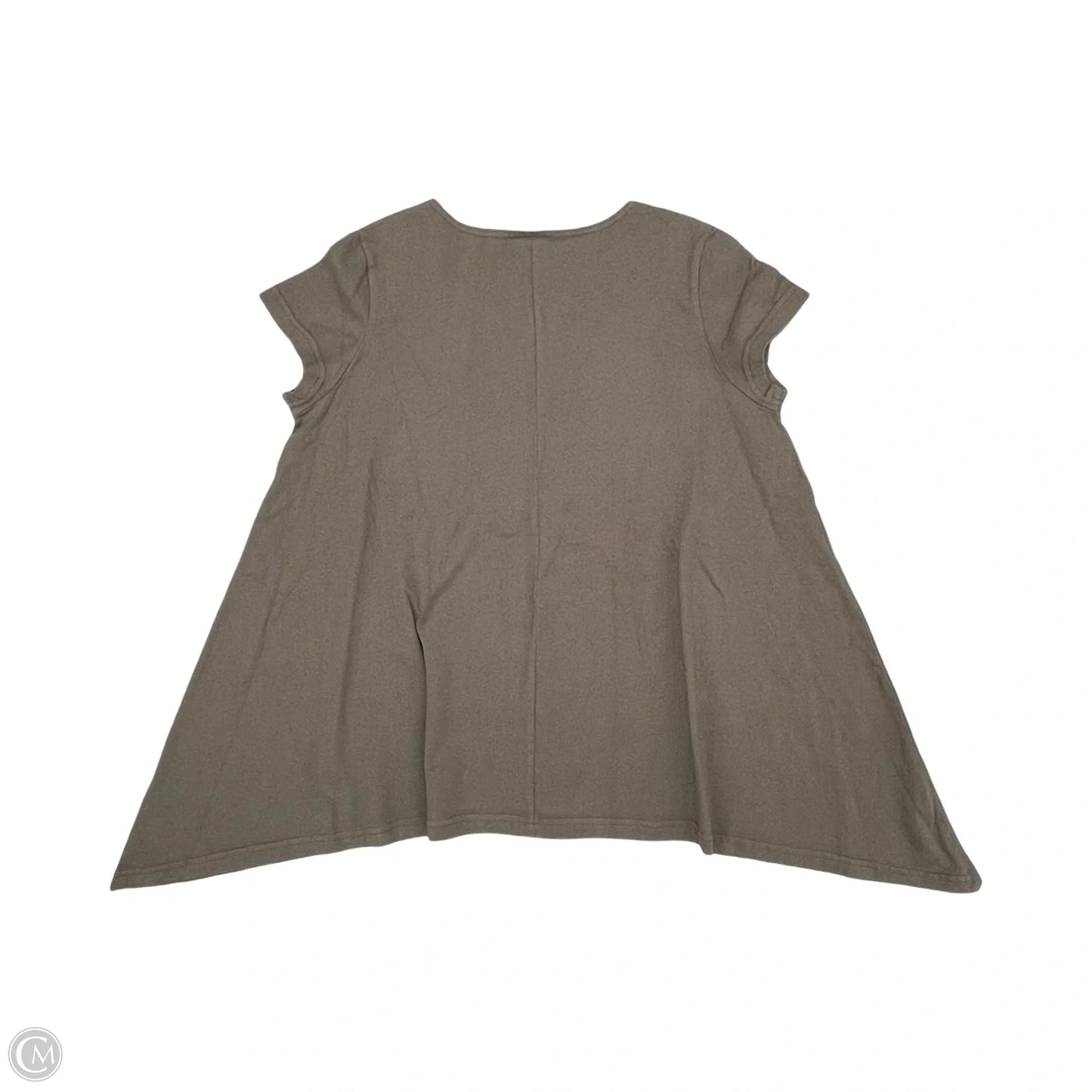 Top Short Sleeve By Cmb In Brown, Size: L