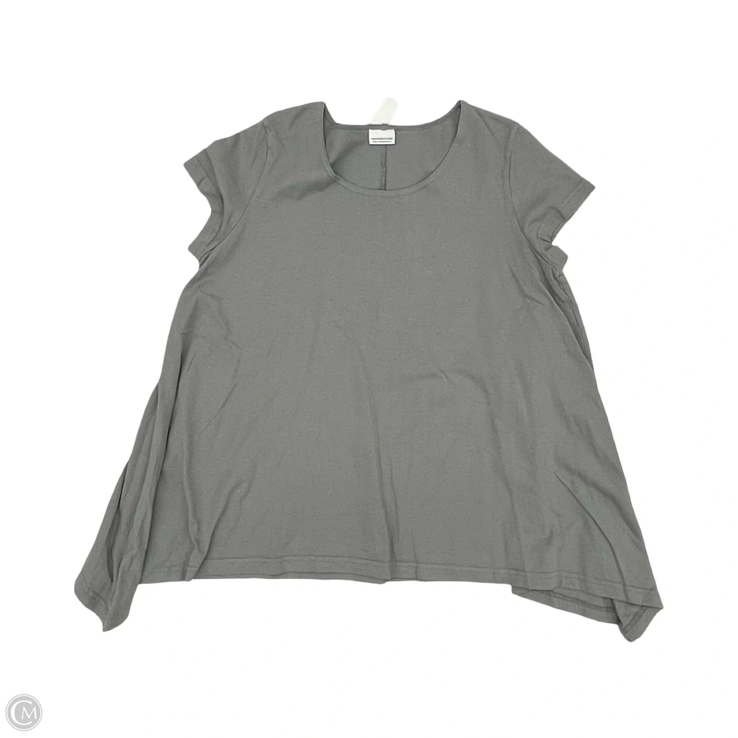 Top Short Sleeve By Cmb In Grey, Size: L
