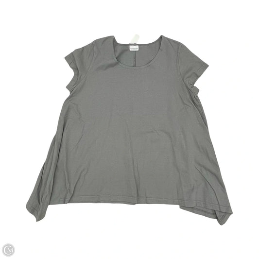 Top Short Sleeve By Cmb In Grey, Size: L