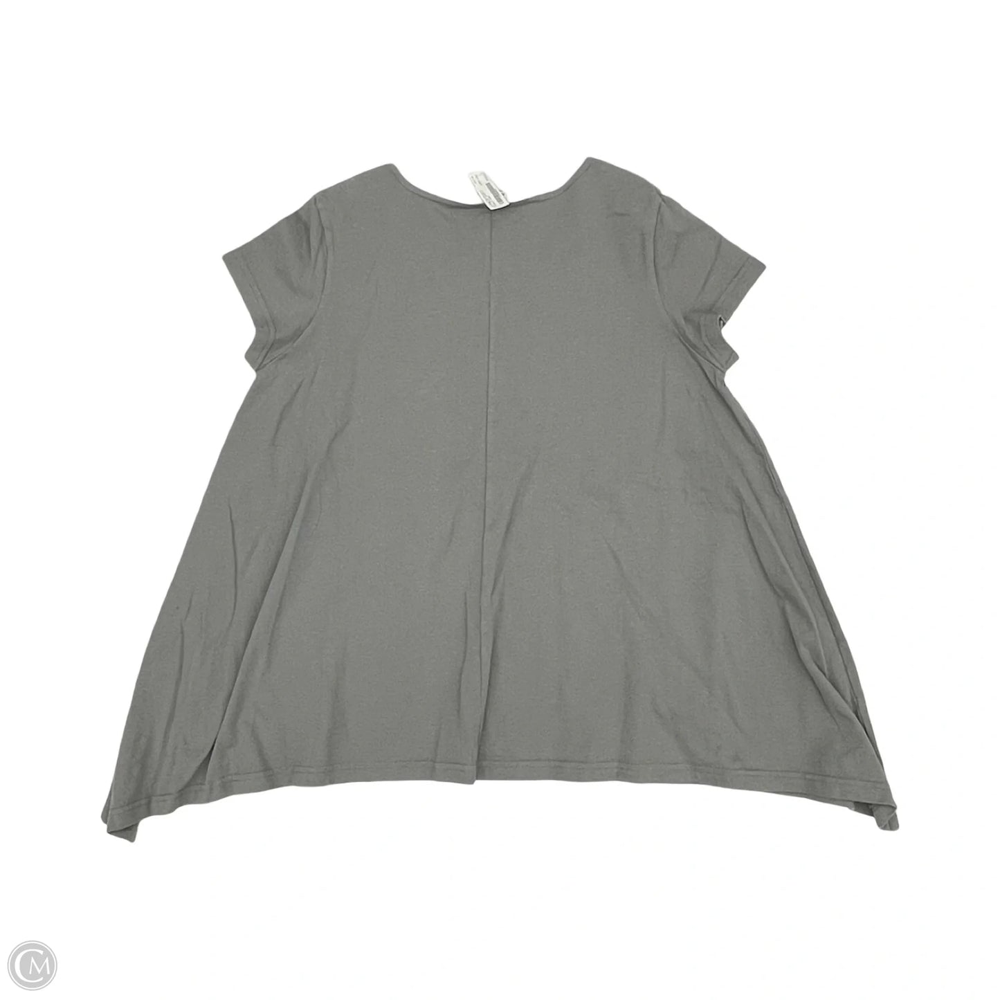 Top Short Sleeve By Cmb In Grey, Size: L