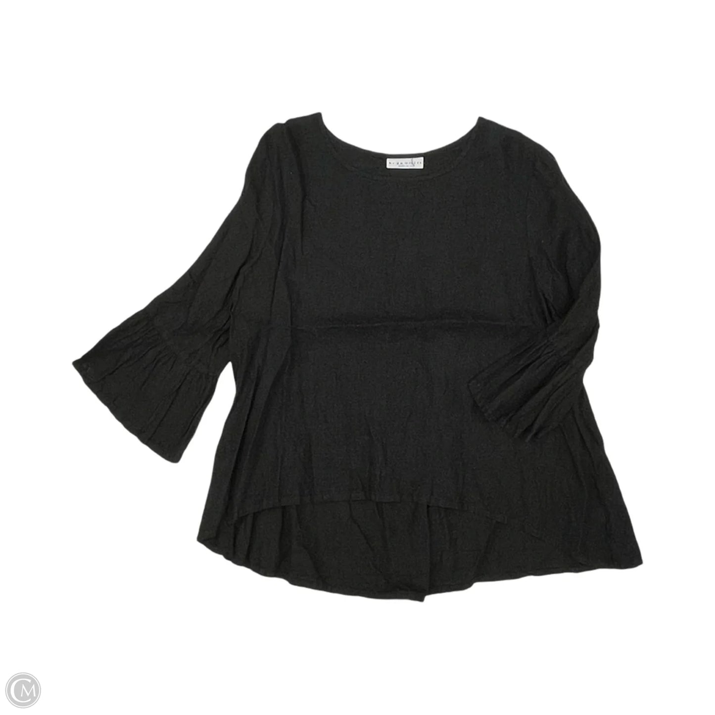 Blouse 3/4 Sleeve By Bryn Walker In Black, Size: Xl